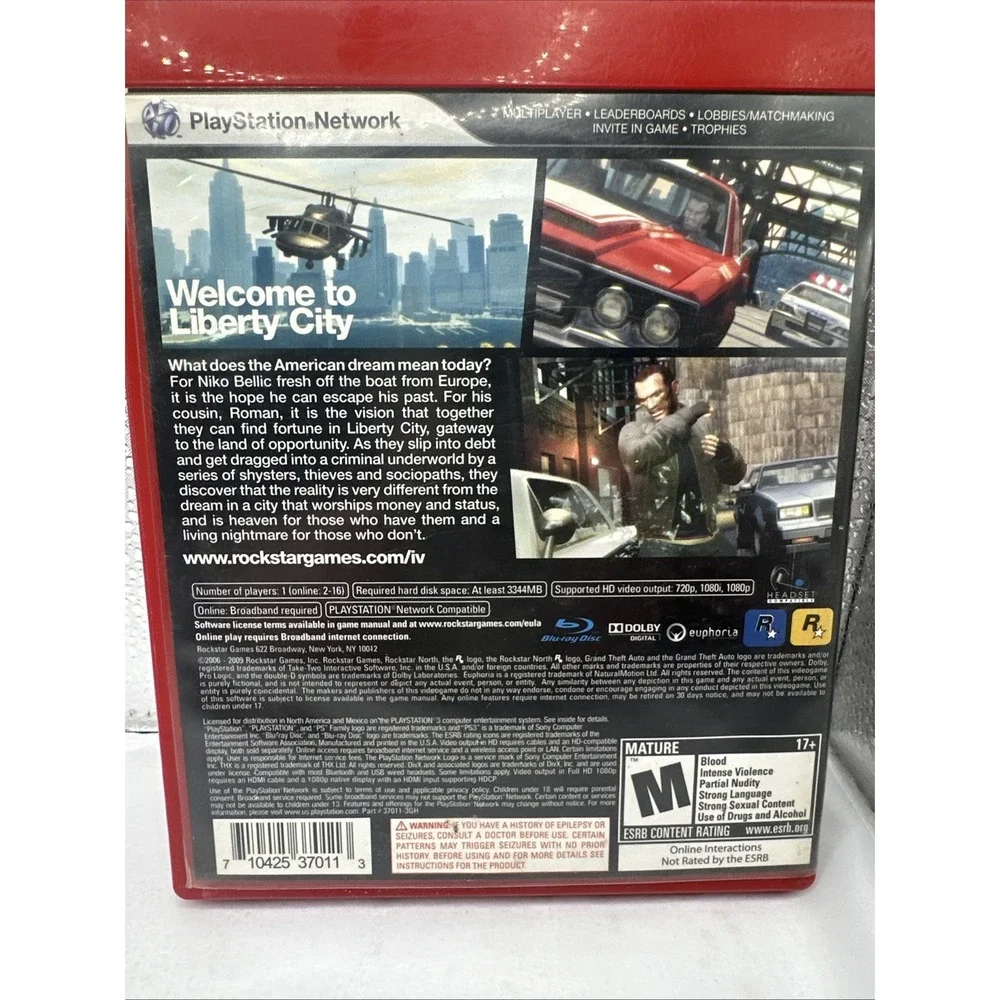 Grand Theft Auto IV Edition (PlayStation 3) No Manual With Map‎